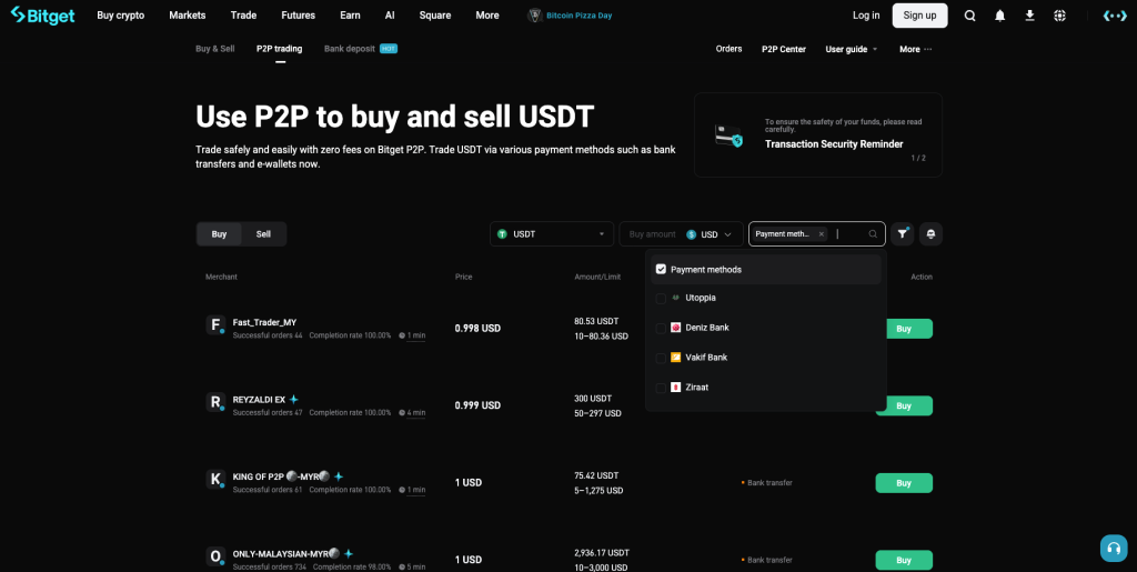 Top 5 Best P2P Crypto Exchanges In 2026 4 Bitget official P2P support capture