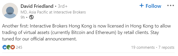 Interactive Brokers Secures License for Virtual Asset Trading in Hong Kong