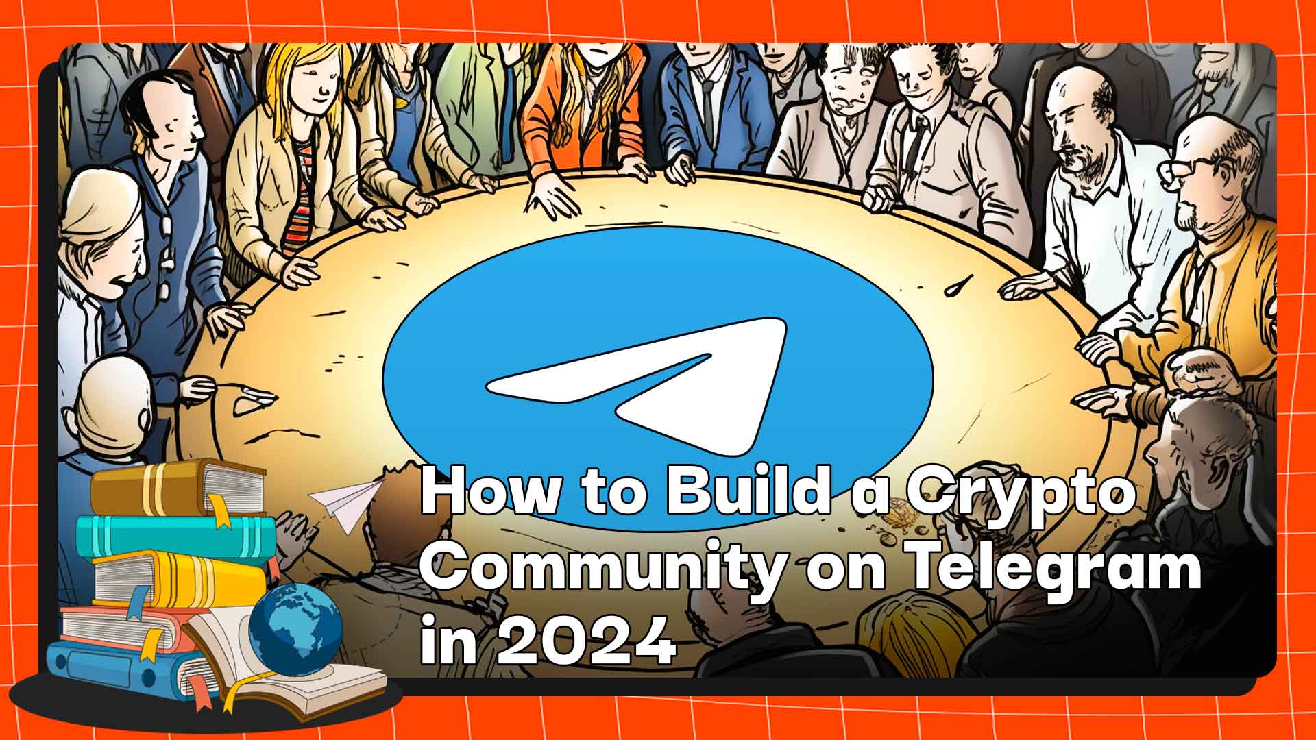 The crowd is gathering around a circle to learn about how to build a Telegram community for a crypto project.