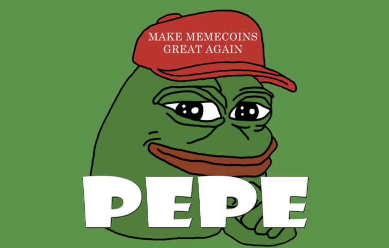 Pepe coin ជាមួយនឹងពាក្យស្លោក "Make memecoins great again"។ ដូច្នេះវាត្រូវបានបន្ថែមទៅក្នុងបញ្ជីកាក់ meme 2024 ផងដែរ។