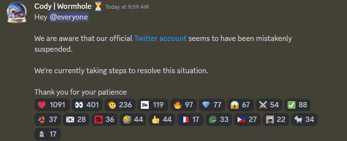 Wormhole X Account Was Suspended, Making The Community Suspicious