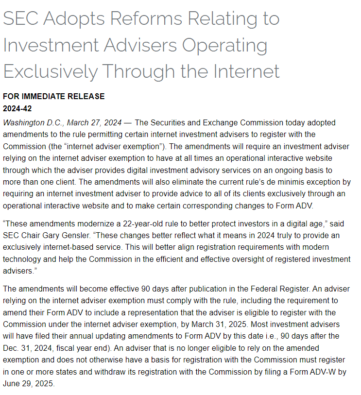 SEC Redefines Internet Investment Adviser Landscape with Bold Changes!