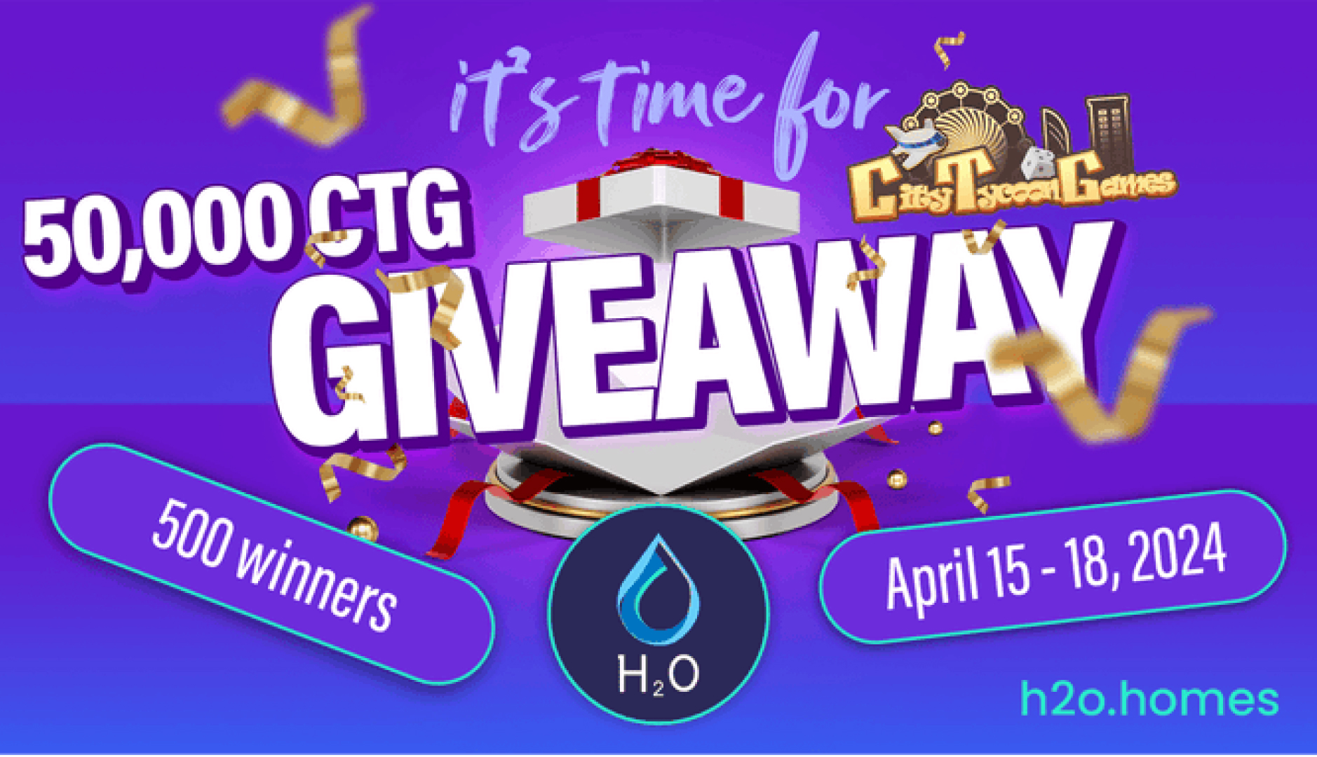 H2O DAO’s Partnership with City Tycoon Brings 50,000 $CTG to Community