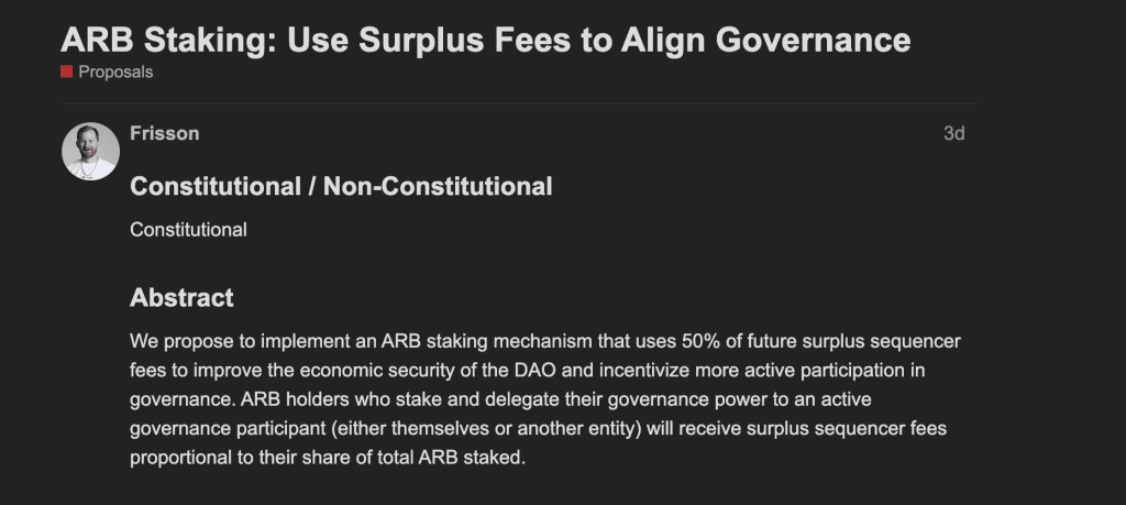 New ARB Staking Mechanism Will Reward Holders With 50% Surplus Fees