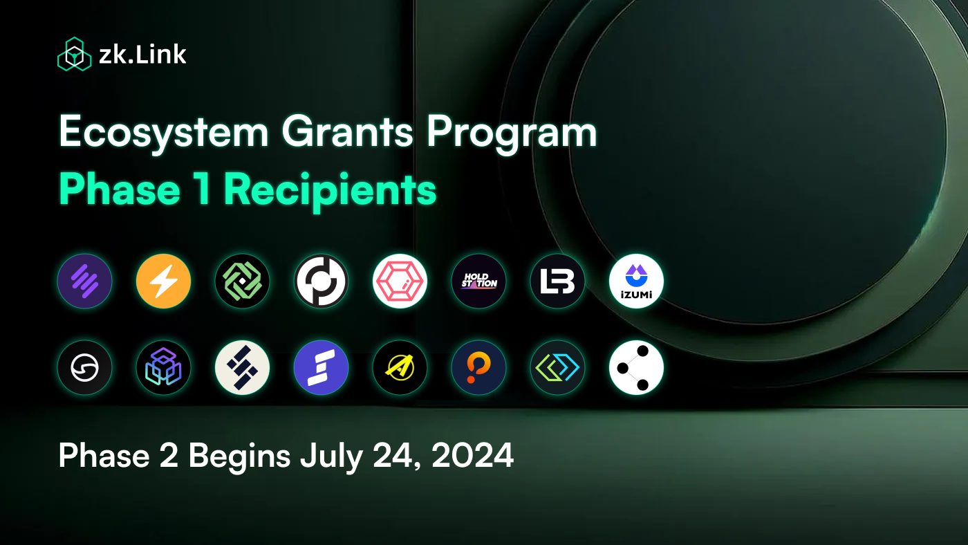 zkLink Approves 16 Projects in Ecosystem Developer Grants Program Paving Way for Aggregated DeFi Future, Announces Phase 2
