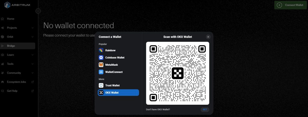 Arbitrum Bridge Now Supports OKX Web3 Wallet!