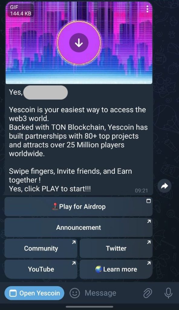 Yescoin Review: A Game With Unique Gameplay On TON Blockchain