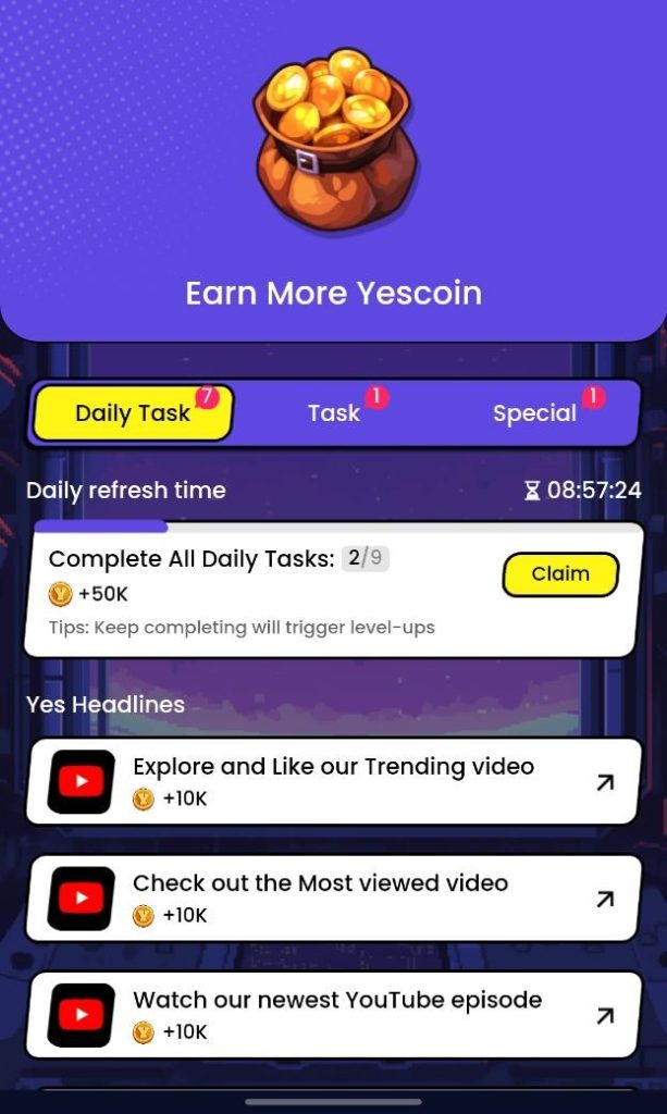 Yescoin Review: A Game With Unique Gameplay On TON Blockchain