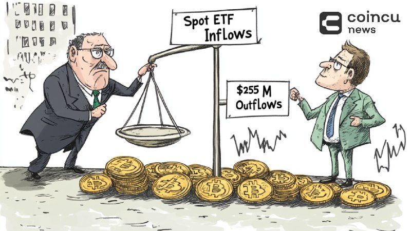 Bitcoin Spot ETF Inflows Reach $255M As Ethereum Sees Outflow