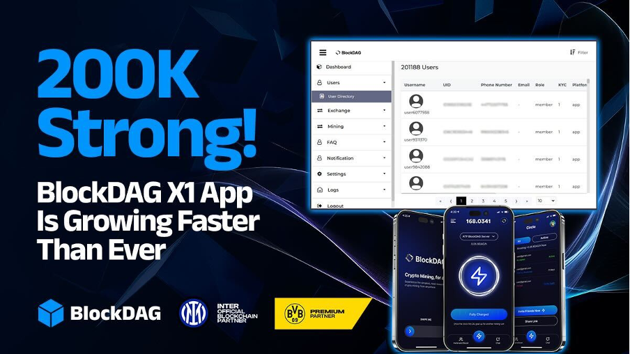 BlockDAG’s X1 Miner App Goes Viral, Reaching Over 200K Users! SUI Transactions & Unichain Surge