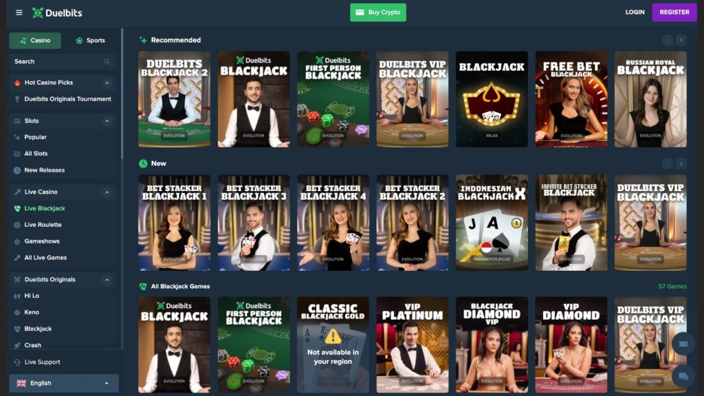 blackjack casino