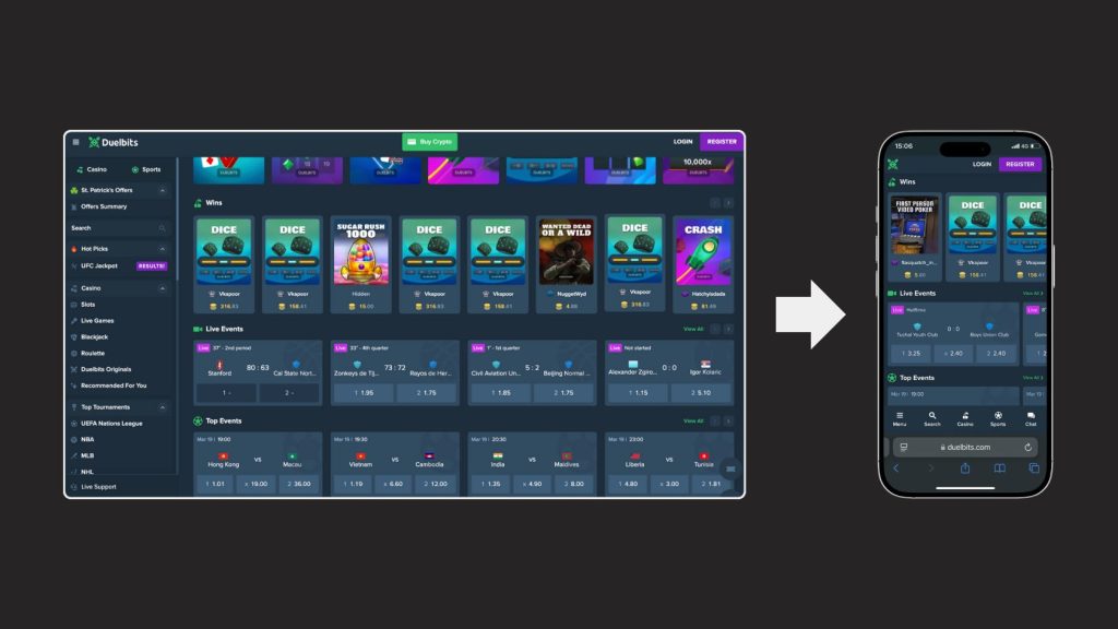 Duelbits Interface