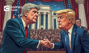 cartoon kennedy powell trump stage