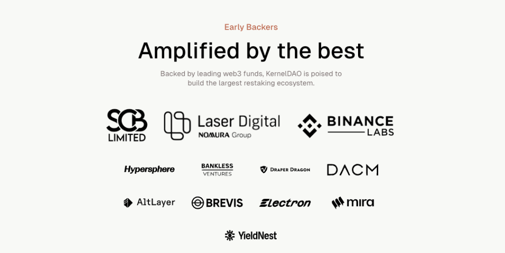 KernelDAO Backers