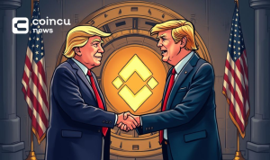 trump binance crypto deal art
