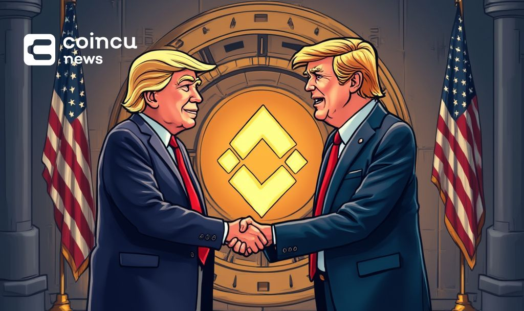trump binance crypto deal art