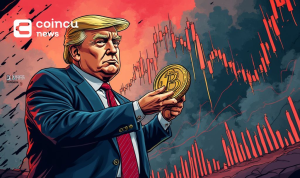 trump crypto market chaos illustration