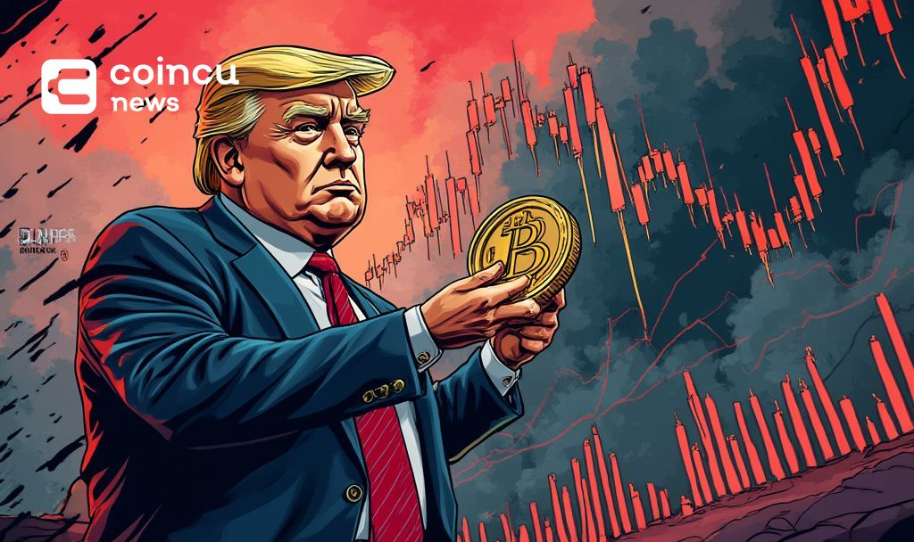 trump crypto market chaos illustration