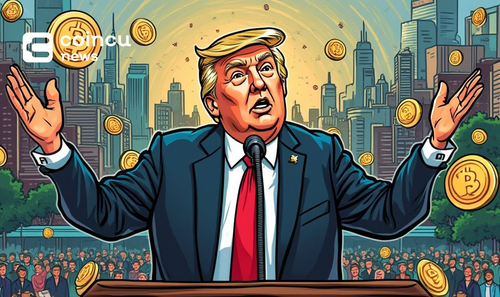 trump cryptocurrency speech art