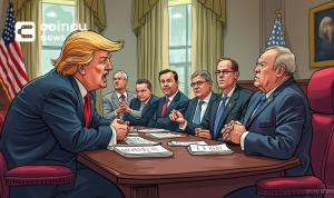 trump retail talks cartoon style
