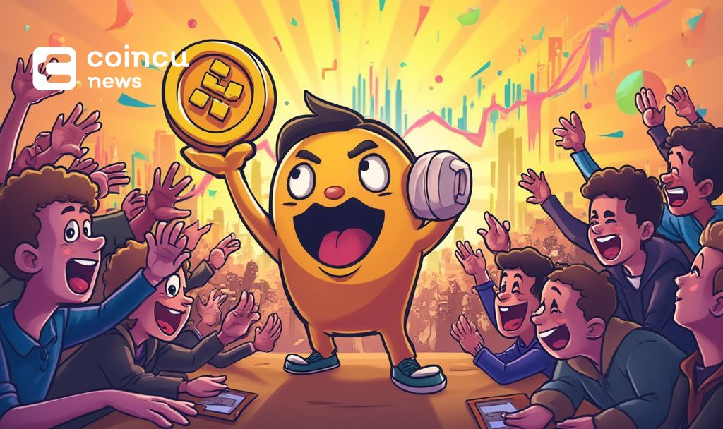 binance mascot with boop token