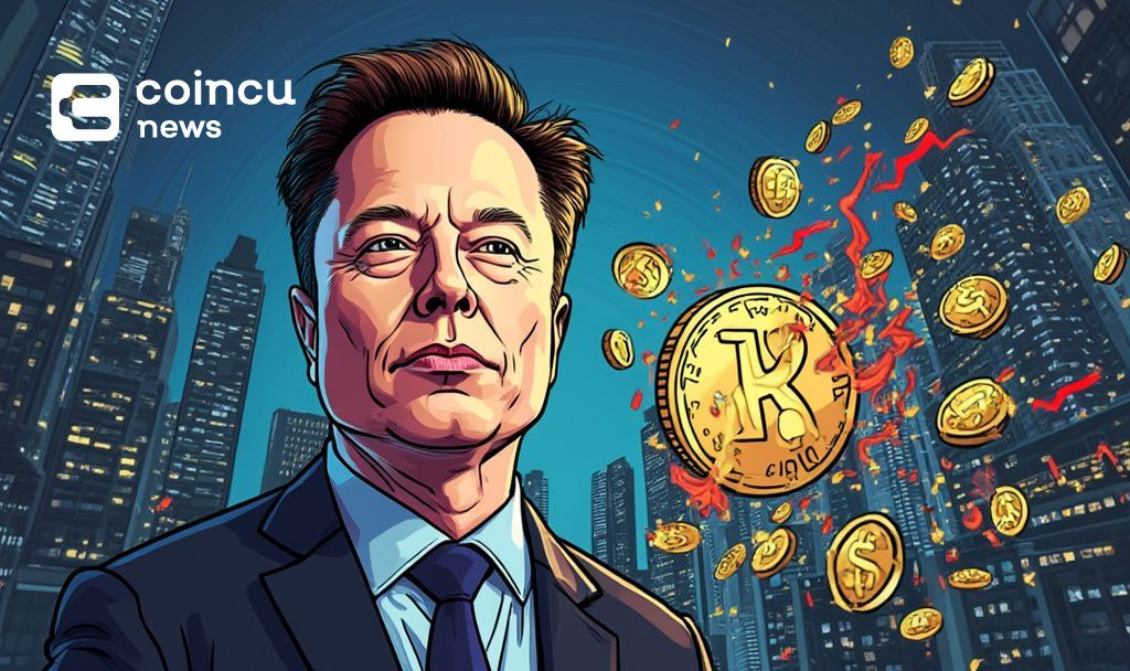elon musk crypto chaos cartoon