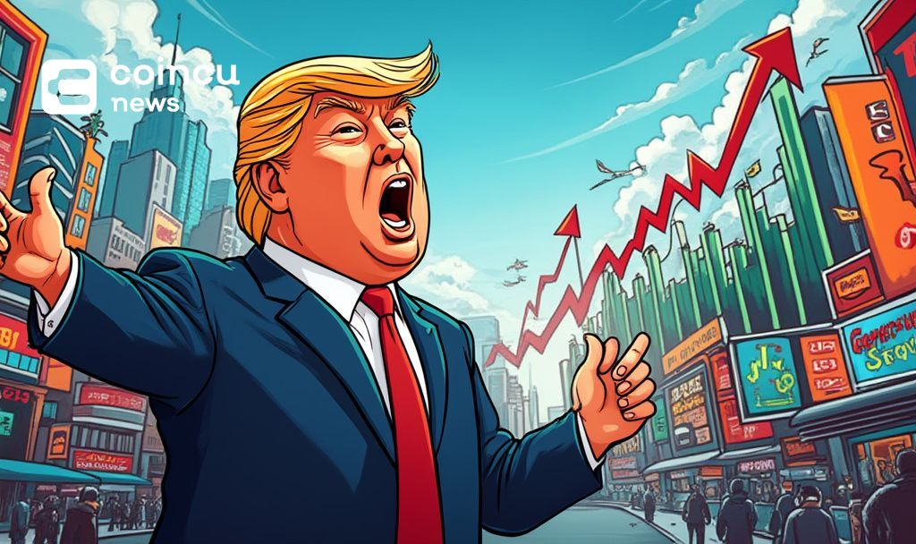 trump stock rise animation