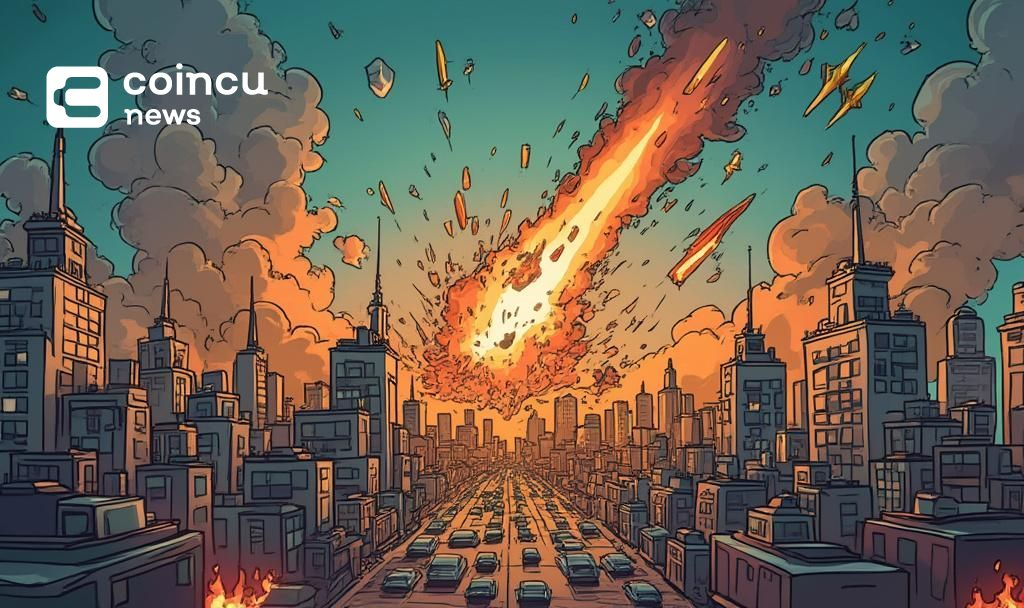 crypto conflict cityscape art