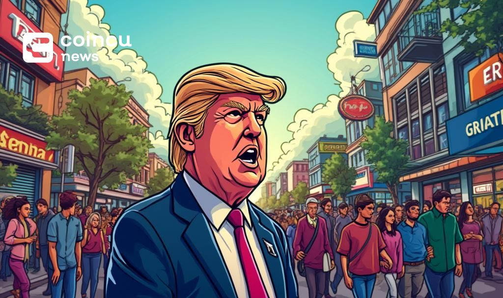 trump crypto news cartoon