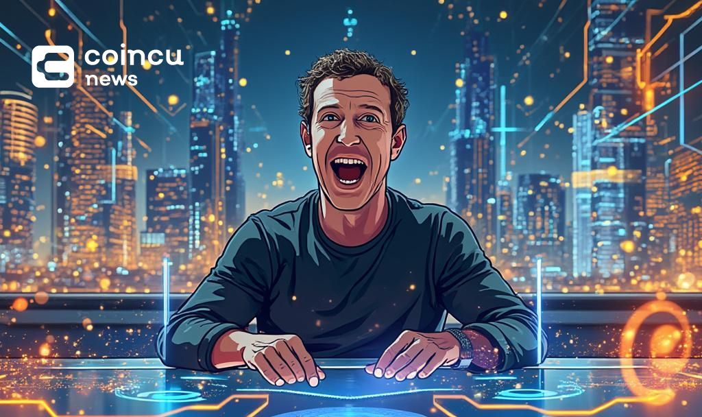 zuckerberg ai futuristic desk