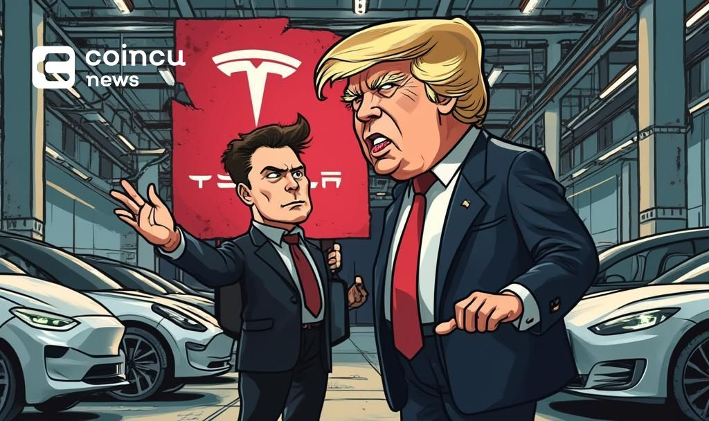 elon musk trump cartoon face off