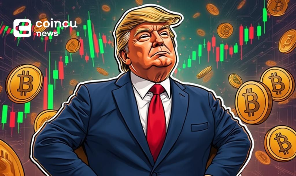 trump crypto market cartoon