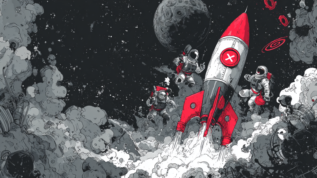 coincu An XRP rocket with XRP logo ship hovering at 3.05 with a c198973e ecf4 4091 9619 0a9ae4f9f4d1 1