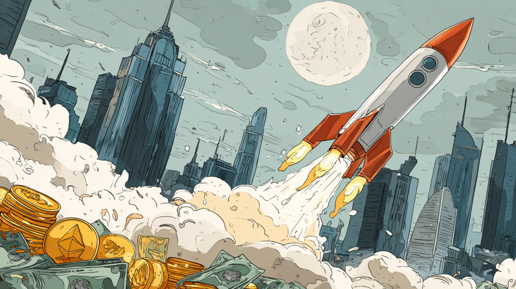 coincu Cartoon of roket with Ethereum coin soaring towards 4877 879fa0fb 9294 4a8d 88fb 51e3ef350c65 1