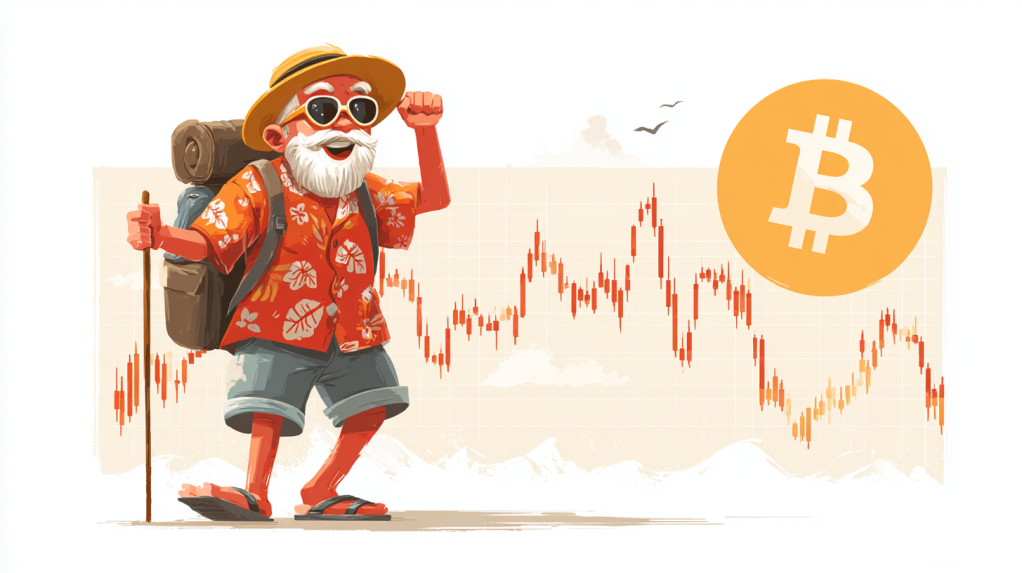 coincu A Bitcoin character dressed as a tourist happily avoidin 2124c49d ba37 4a8a b97e 1da2430b7509 1