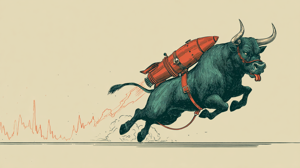 coincu A cartoon bull with a rocket strapped to its back soarin 5f860239 8da4 4afe 9970 903da7d3a22b 1