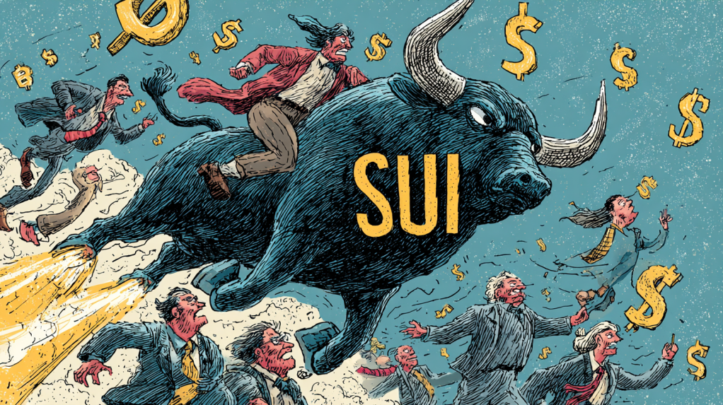 coincu A cartoonish bull riding a rocket labeled SUI soaring up 60c14c16 a20f 4d6e a149 b7499c89f5e1 1