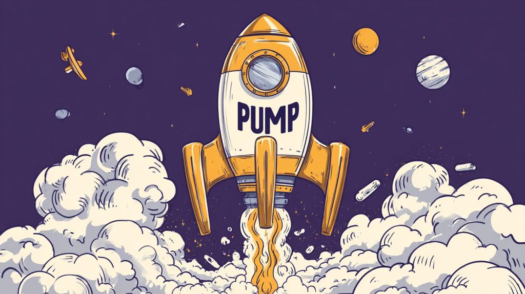 coincu A cartoonish rocket shaped like a coin labeled PUMP laun 28a7238e 7a3a 4aac 8701 0cd23d119353 1
