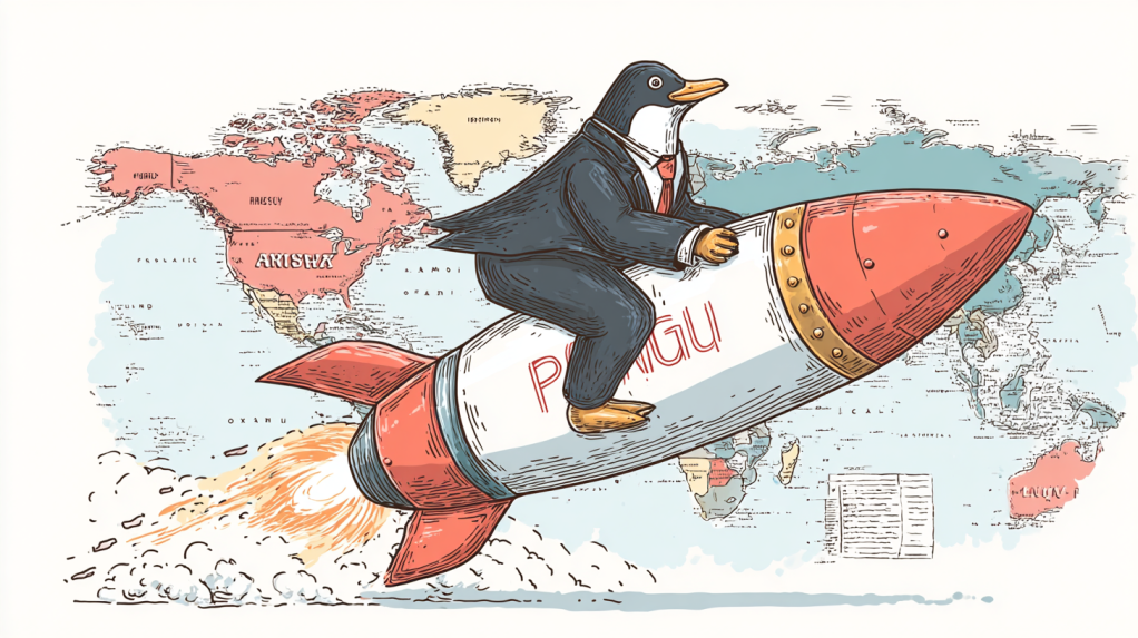 coincu A penguin wearing a suit riding a rocket labeled PENGU s b96d5fac ae94 43a7 9e9d 5e6b5dcfb28d 1