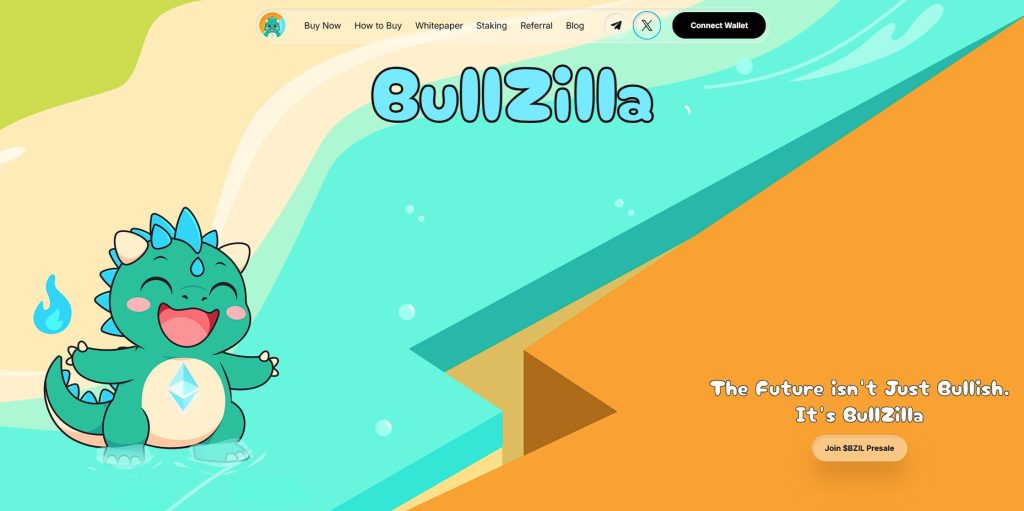 Cartoon dinosaur promoting BullZilla project