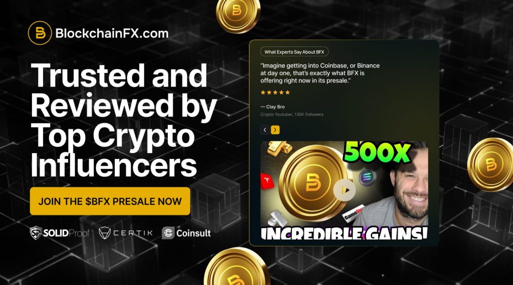 BlockchainFX  promoting investment potential.