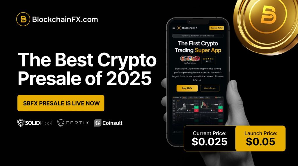 BlockchainFX promoting a presale event