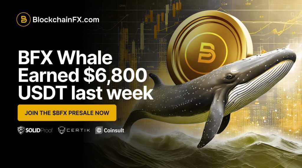 Promotional banner for BlockchainFX 