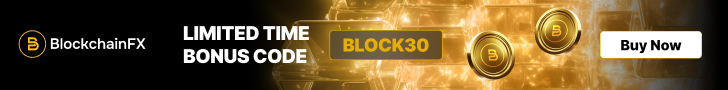 BlockchainFX promotional banner