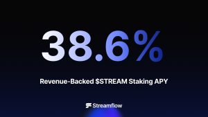 $STREAM Revenue-Backed Staking APY Jumps to 38% as Streamflow October Revenue Hits $285,000