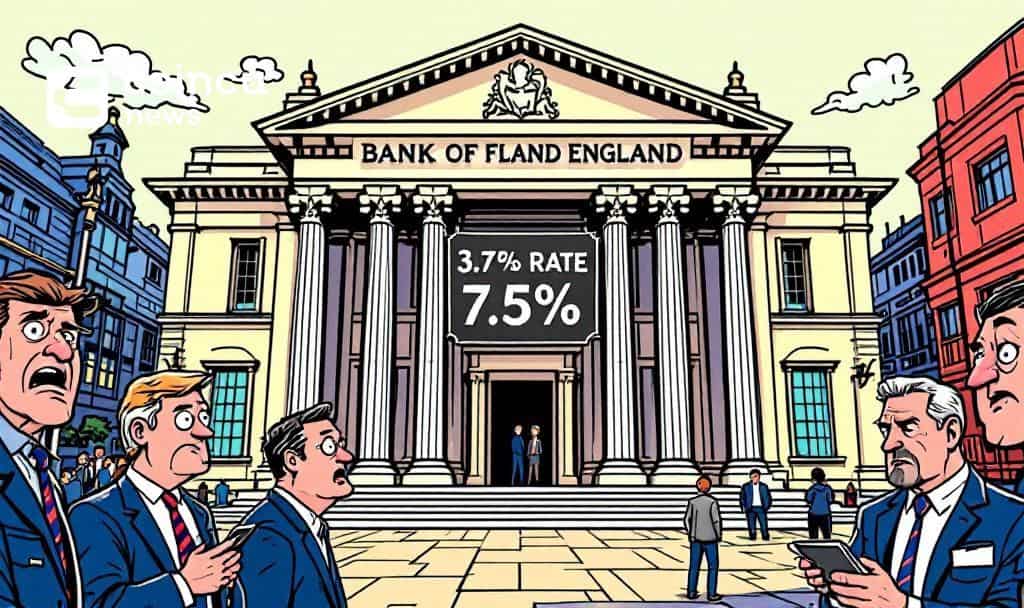 Bank of England Cuts Interest Rate to 3.75%