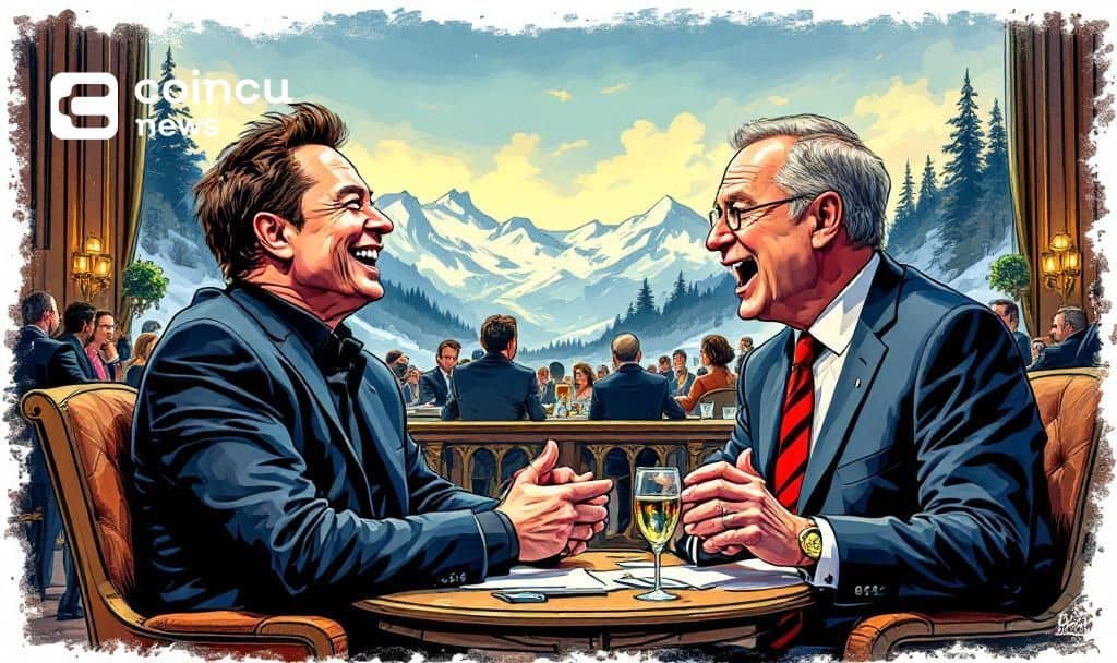 Elon Musk’s Dialogue with Laurence Fink at Davos Forum Begins