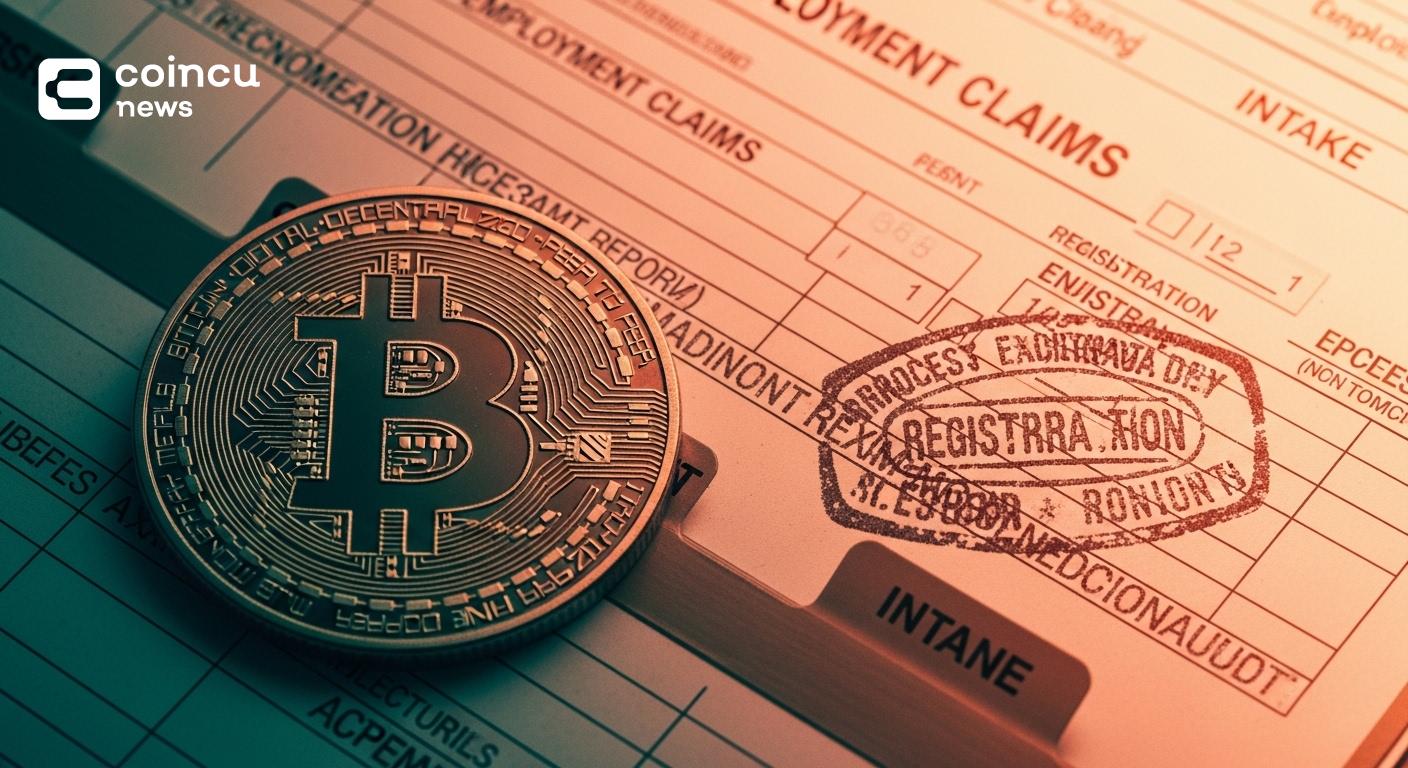 Bitcoin steadies as jobless claims fall, layoffs stay low