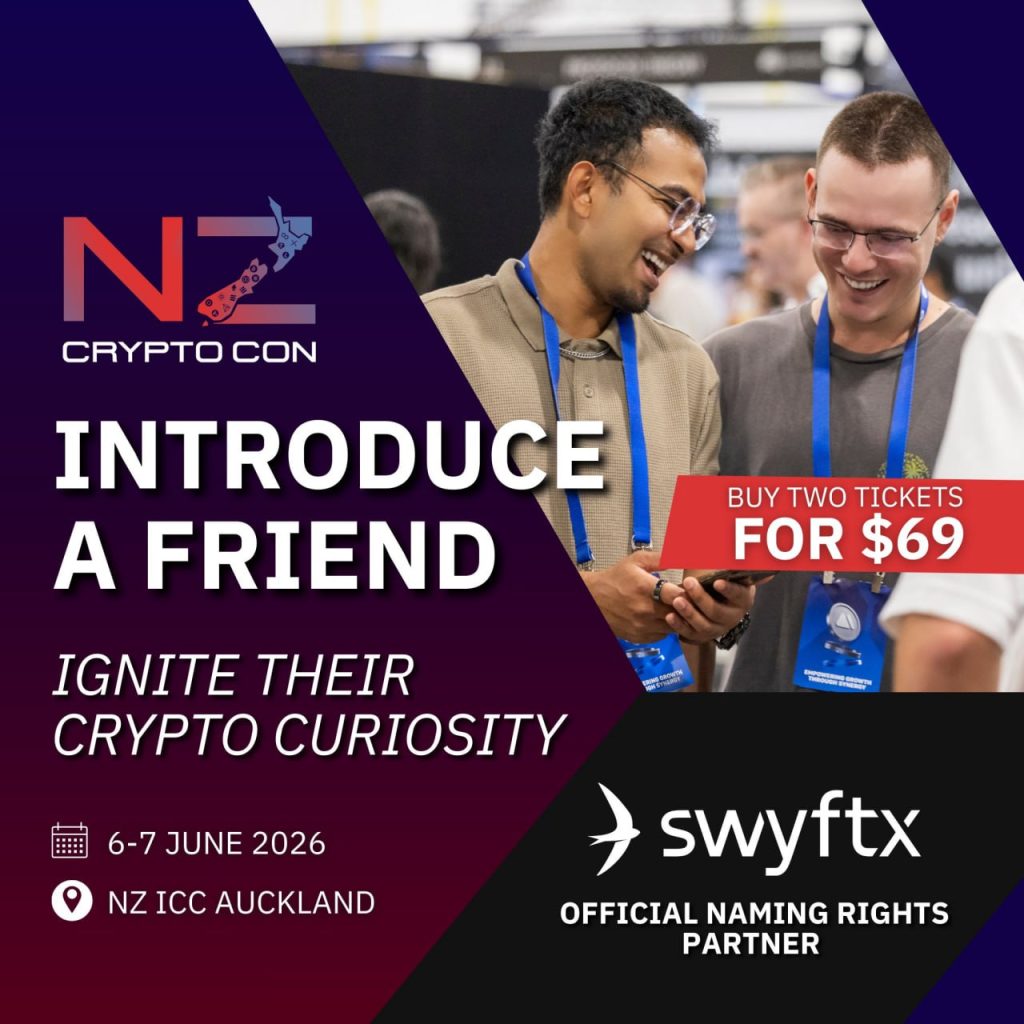 NZCryptoCon Launches as New Zealand’s Largest Crypto & Web3 Event, with Swyftx Named as Official Naming Rights Partner 1 NZCryptoCon Launches as New Zealand’s Largest Crypto & Web3 Event, with Swyftx Named as Official Naming Rights Partner