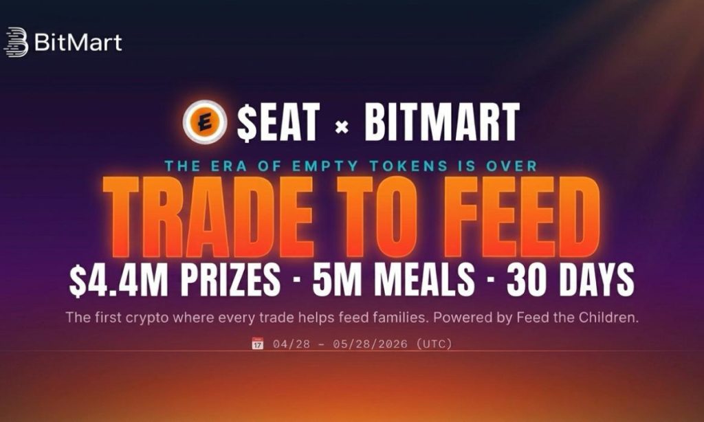 BitMart x $EAT Trade-to-Feed Competition to Pay Out $4.4M USDT to Traders in May 2026 1 BitMart x $EAT Trade-to-Feed Competition to Pay Out $4.4M USDT to Traders in May 2026
